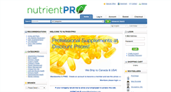 Desktop Screenshot of nutrientpro.com